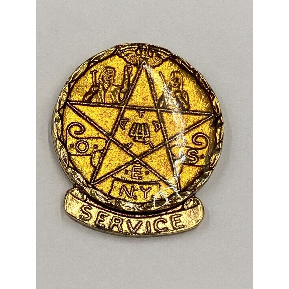 Vintage OES ORDER OF THE EASTERN STAR NY Service Lapel Pin RARE